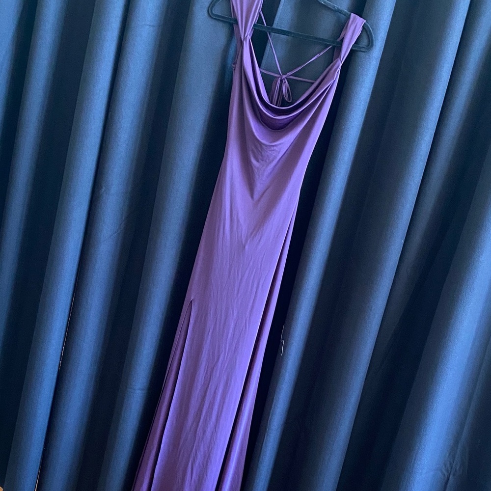 Lucy in the Sky Purple Cowl Neck Maxi Dress
